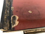 Japanese Buddhist Altar Lacquered Wood Offering Table Vtg Maejoku Red Gold BA858
