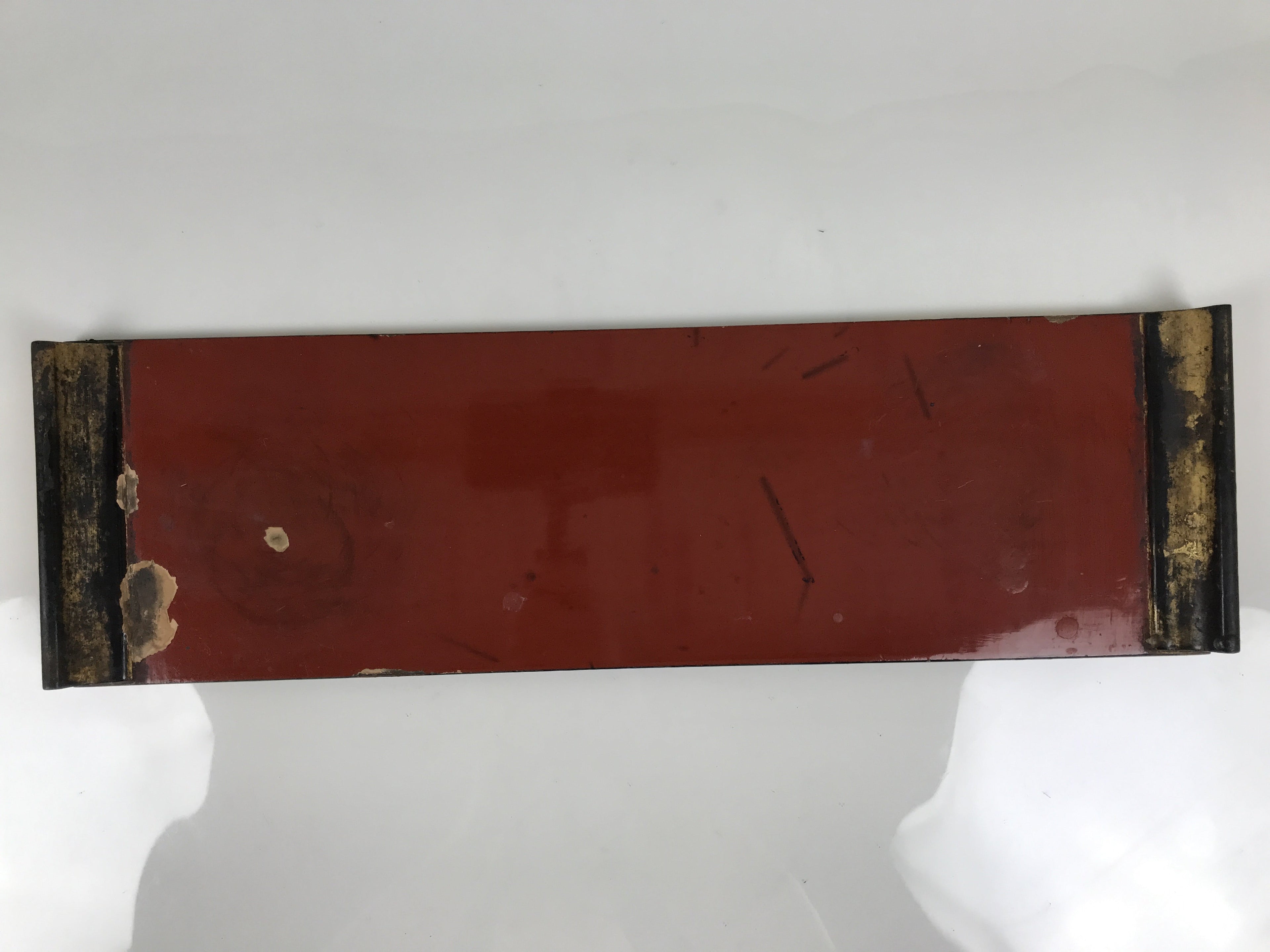 Japanese Buddhist Altar Lacquered Wood Offering Table Vtg Maejoku Red Gold BA858
