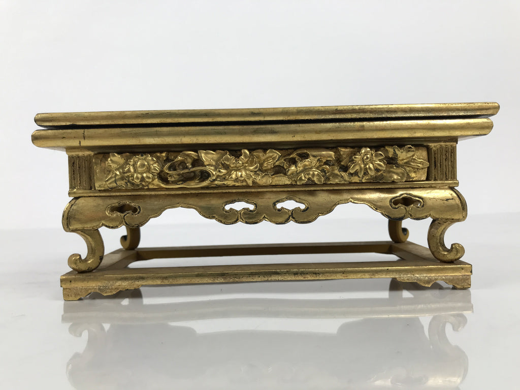 Japanese Buddhist Altar Lacquered Wood Offering Table Vtg Uwajoku Maejoku BA861