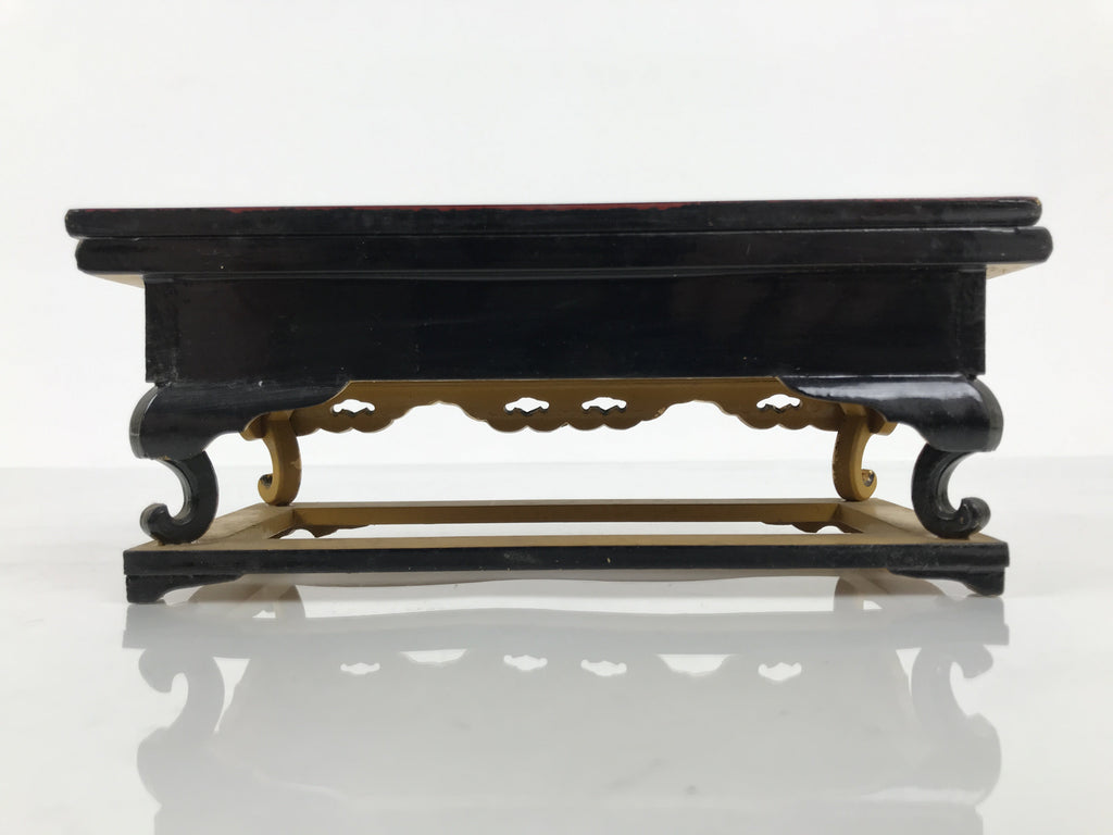 Japanese Buddhist Altar Lacquered Wood Offering Table Vtg Uwajoku Maejoku BA861