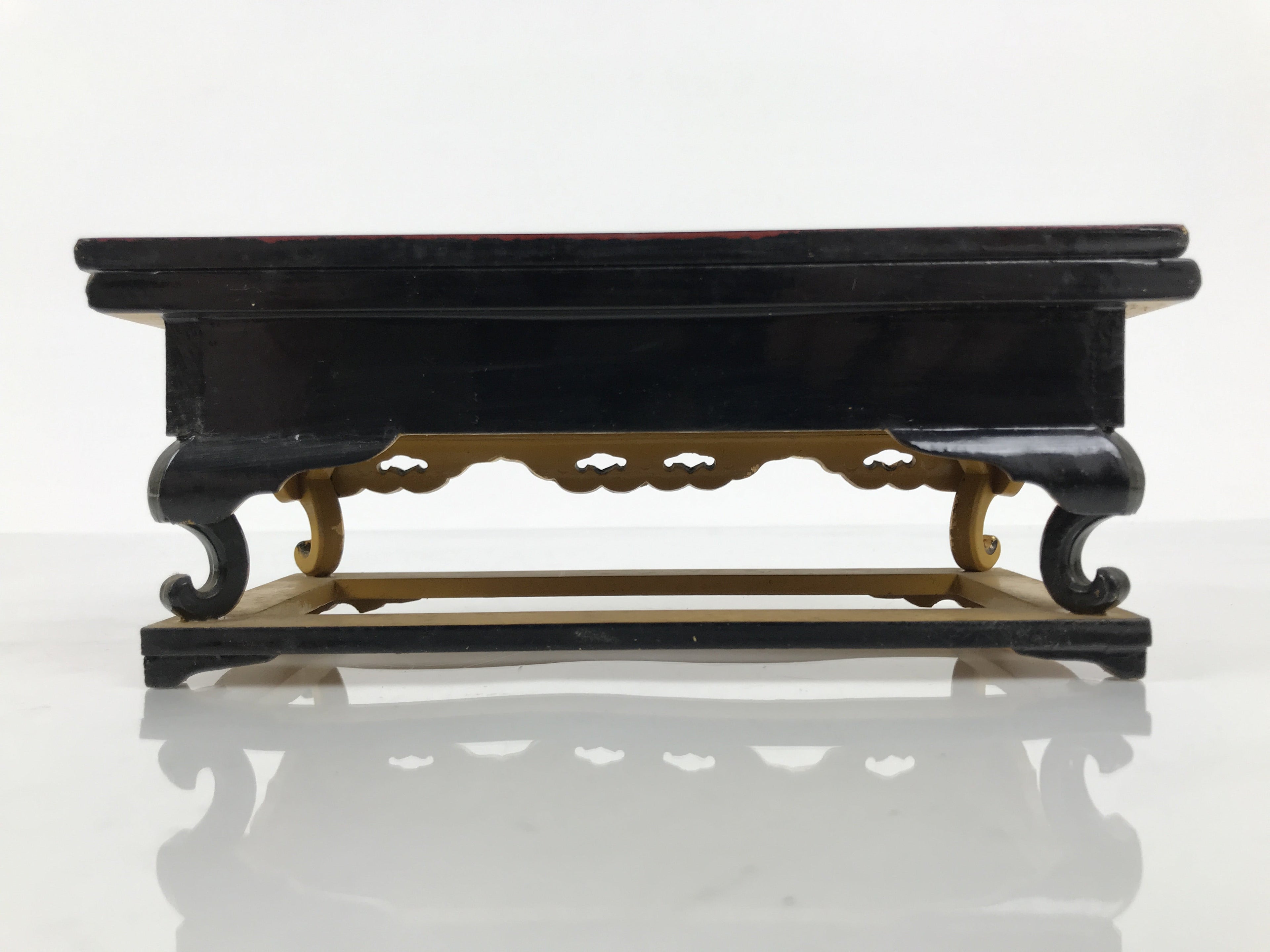 Japanese Buddhist Altar Lacquered Wood Offering Table Vtg Uwajoku Maejoku BA861