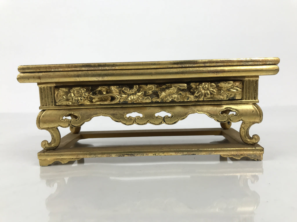 Japanese Buddhist Altar Lacquered Wood Offering Table Vtg Uwajoku Maejoku BA863