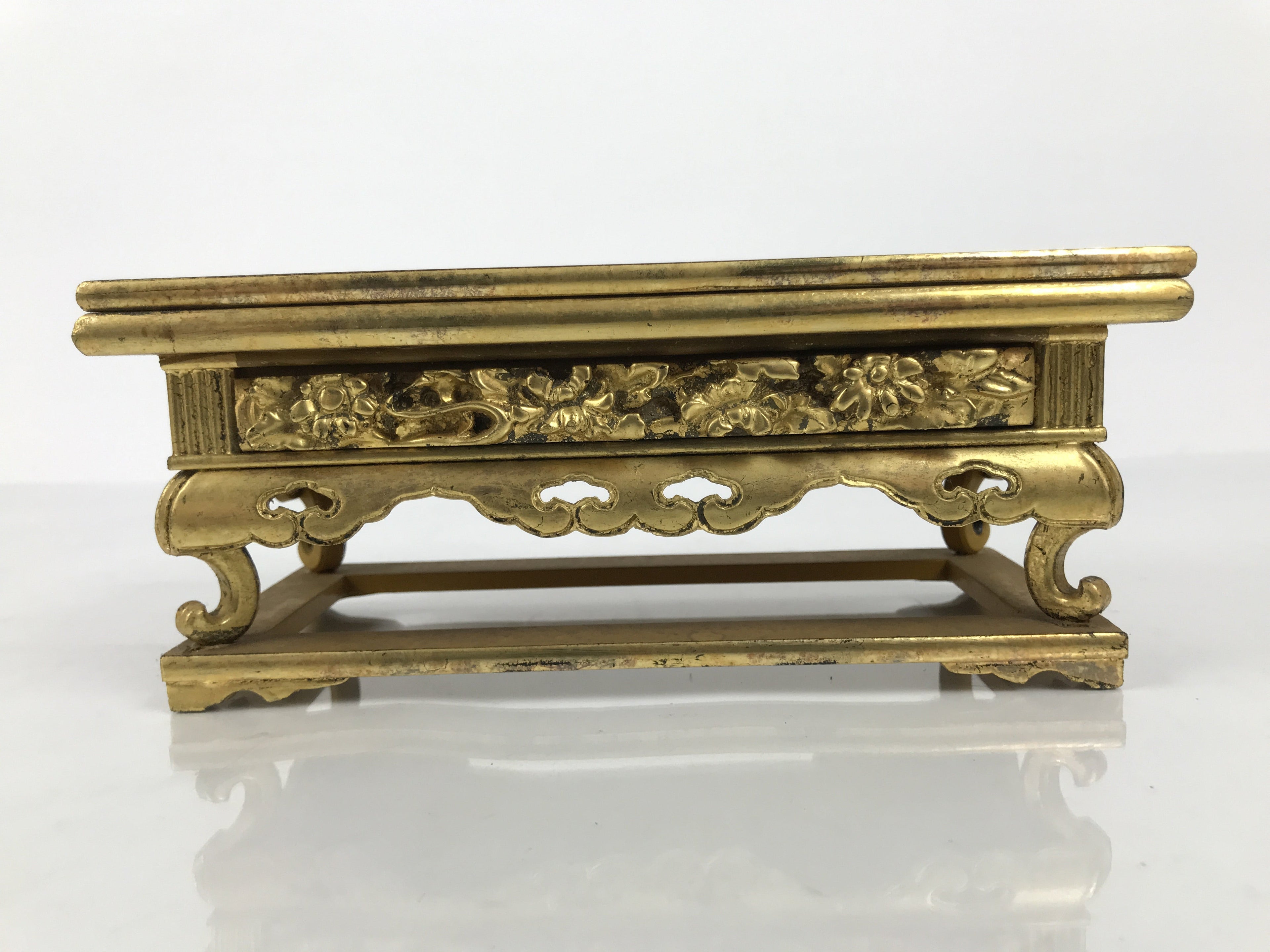 Japanese Buddhist Altar Lacquered Wood Offering Table Vtg Uwajoku Maejoku BA863