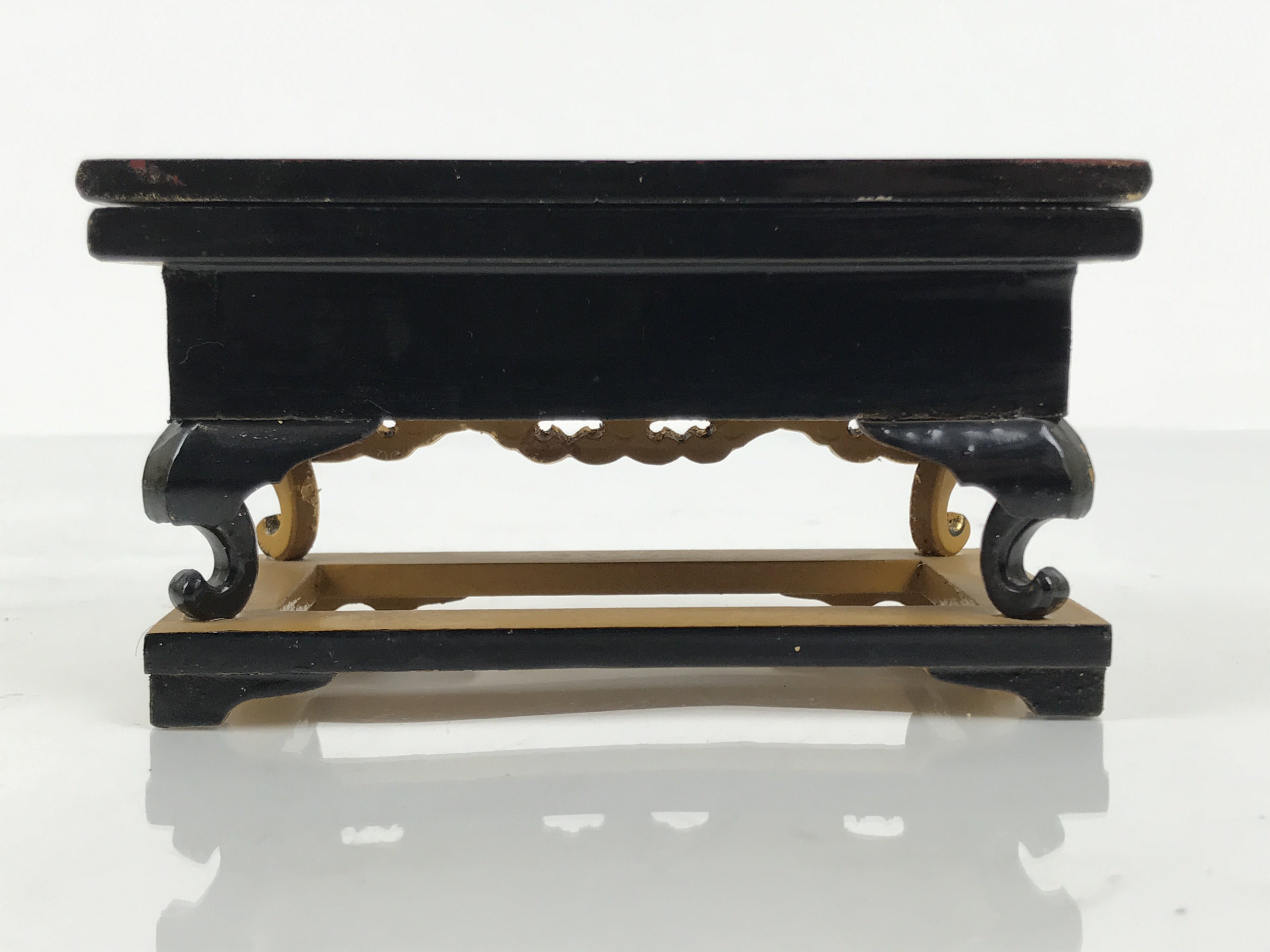 Japanese Buddhist Altar Lacquered Wood Offering Table Vtg Uwajoku Maejoku BA865