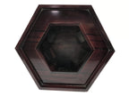 Japanese Buddhist Altar Large Wooden Singing Bell Orin Stand Vtg Hexagonal BA717