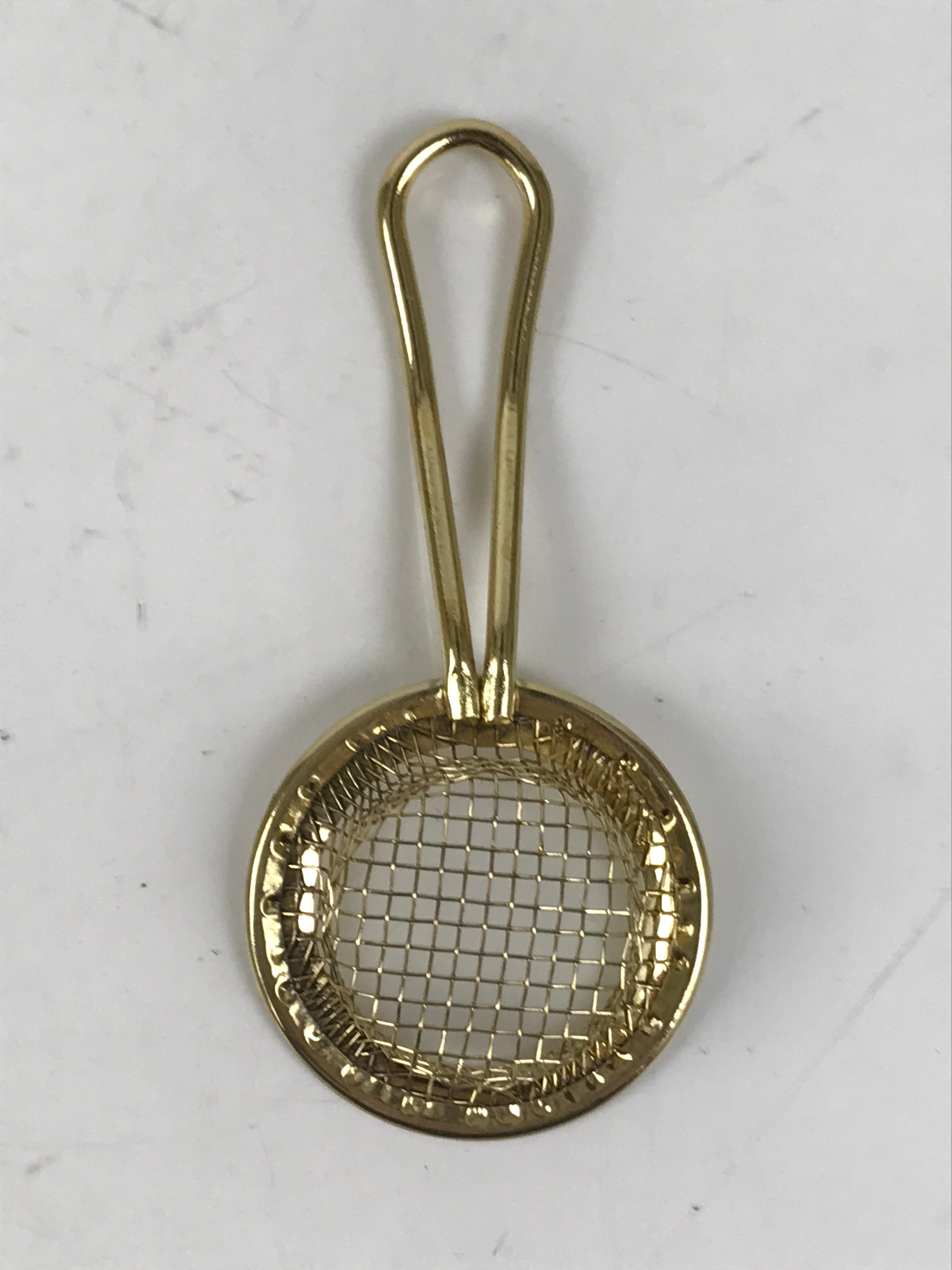 Japanese Buddhist Altar Metal Incense Ash Sifter Vtg Haikoshi Furui Gold BA679