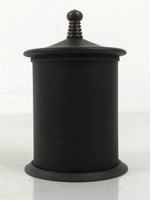 Japanese Buddhist Altar Metal Matchstick Disposal Jar Hikeshi Vtg Black BA637