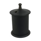 Japanese Buddhist Altar Metal Matchstick Disposal Jar Hikeshi Vtg Black BA637