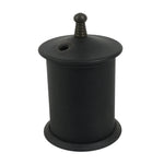 Japanese Buddhist Altar Metal Matchstick Disposal Jar Hikeshi Vtg Black BA637