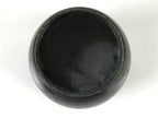 Japanese Buddhist Altar Metal Matchstick Disposal Jar Vtg Hikeshi Black BA529