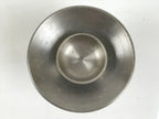 Japanese Buddhist Altar Metal Water Offering Cup Tea Chaki Silver Stand BA639