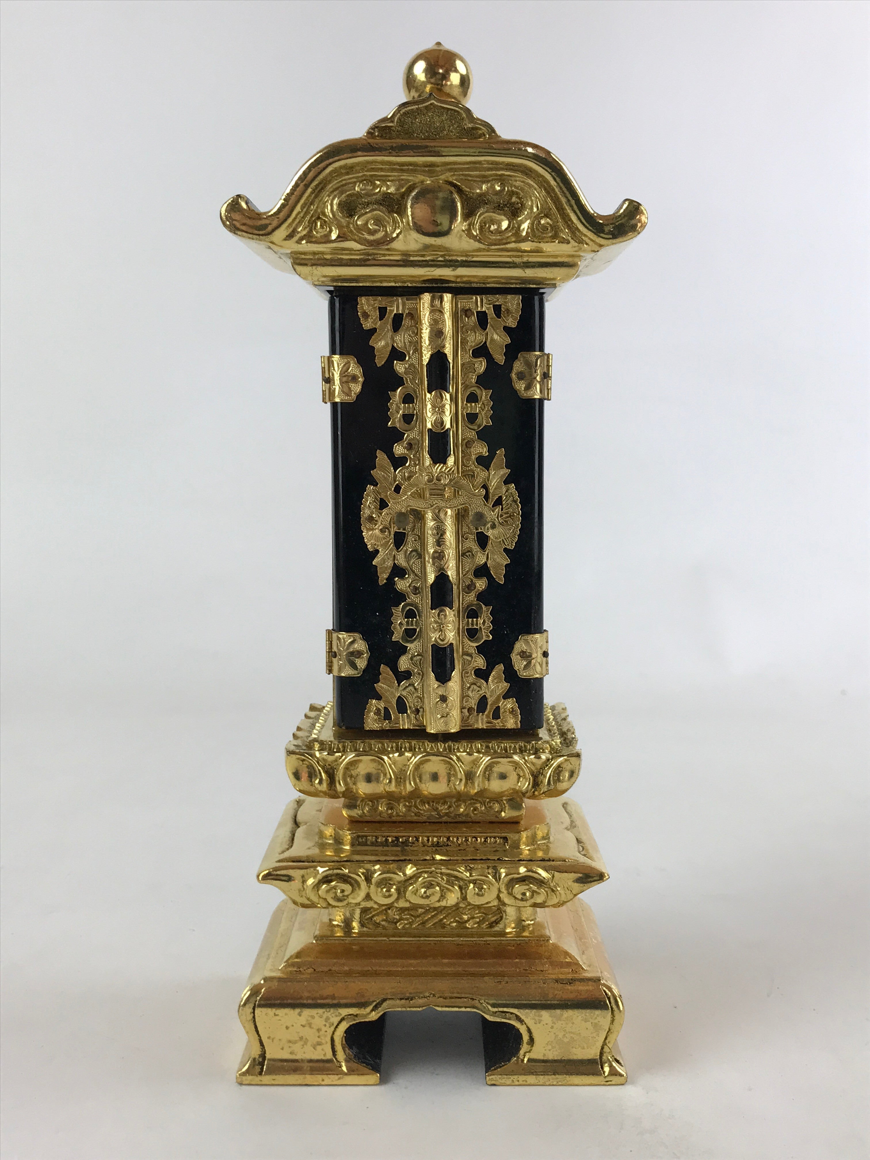 Japanese Buddhist Altar Mortuary Tablet Unused Vtg Wood Lacquer Ihai BA120