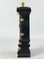 Japanese Buddhist Altar Mortuary Tablet Vtg Gold Black Wood Lacquer Ihai BA187