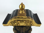 Japanese Buddhist Altar Mortuary Tablet Vtg Gold Black Wood Lacquer Ihai BA205