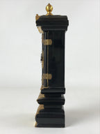 Japanese Buddhist Altar Mortuary Tablet Vtg Gold Black Wood Lacquer Ihai BA205