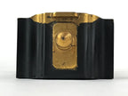 Japanese Buddhist Altar Mortuary Tablet Vtg Gold Black Wood Lacquer Ihai BA205