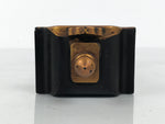 Japanese Buddhist Altar Mortuary Tablet Vtg Gold Black Wood Lacquer Ihai BA899