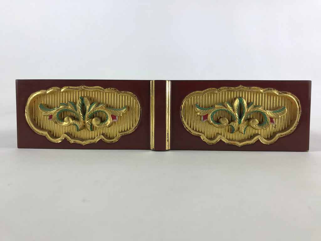 Japanese Buddhist Altar Offering Table Vtg Lacquered Kyozukue Brown Black BA3