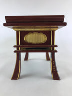 Japanese Buddhist Altar Offering Table Vtg Lacquered Kyozukue Brown Black BA3