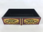 Japanese Buddhist Altar Offering Table Vtg Lacquered Kyozukue Brown Black BA3