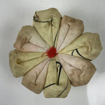 Japanese Buddhist Altar Orin Bell Singing Bowl Fabric Pillow Vtg Pink BA540