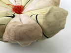 Japanese Buddhist Altar Orin Bell Singing Bowl Fabric Pillow Vtg Pink BA540