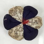 Japanese Buddhist Altar Orin Bell Singing Bowl Fabric Pillow Vtg Purple BA538