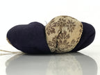 Japanese Buddhist Altar Orin Bell Singing Bowl Fabric Pillow Vtg Purple BA538