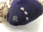 Japanese Buddhist Altar Orin Bell Singing Bowl Fabric Pillow Vtg Purple BA538