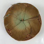 Japanese Buddhist Altar Orin Bell Singing Bowl Fabric Pillow Vtg Red Brown BA539