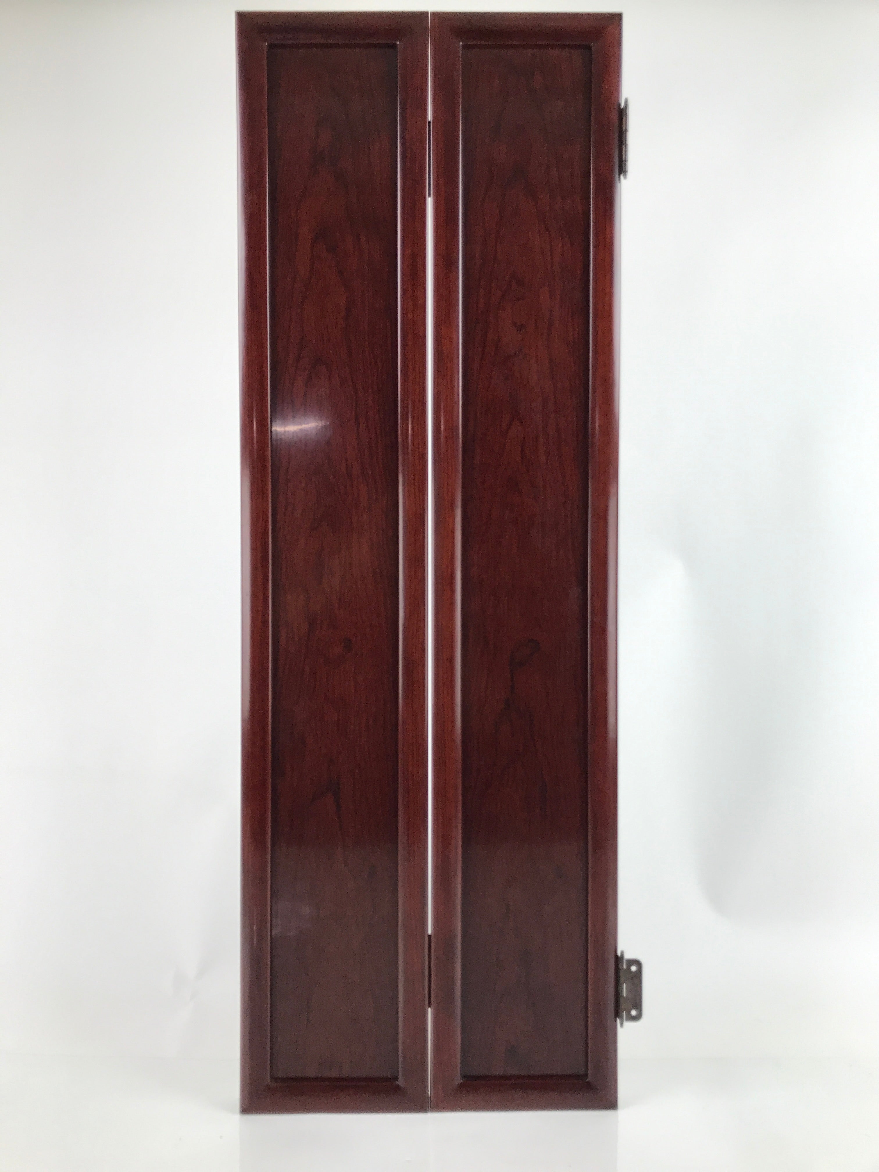 Japanese Buddhist Altar Part Brushed Lacquer Outer Door Panel Vtg Bronze BA454