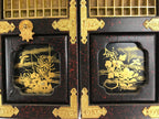Japanese Buddhist Altar Part Door Panel Vtg Gold Gilt Temple Lacquered Gold BA8
