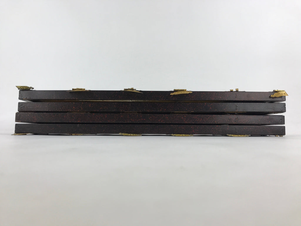 Japanese Buddhist Altar Part Door Panel Vtg Gold Gilt Temple Lacquered Gold BA8