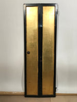 Japanese Buddhist Altar Part Outer Door Panel Vtg Lacquer Black Gold Red BA489