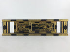 Japanese Buddhist Altar Part Sliding Doors Vtg Bird Gold Gilt Lacquer Gold BA7