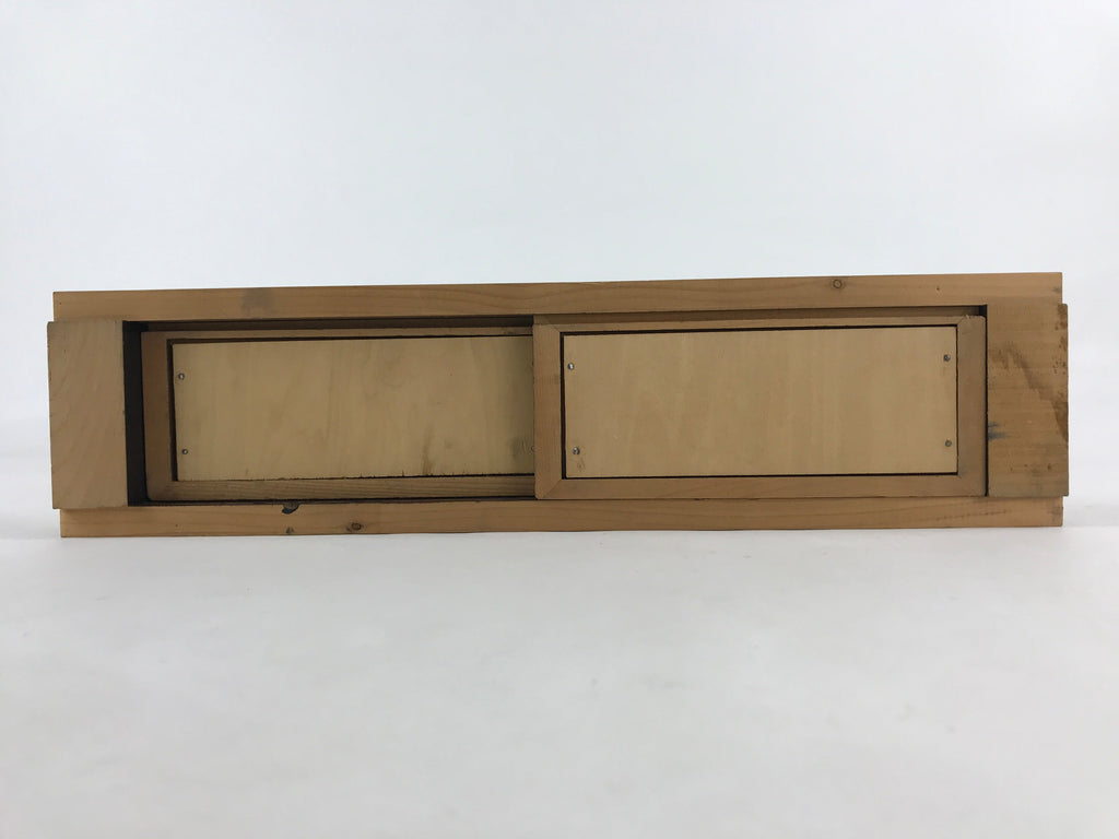 Japanese Buddhist Altar Part Sliding Doors Vtg Bird Gold Gilt Lacquer Gold BA7