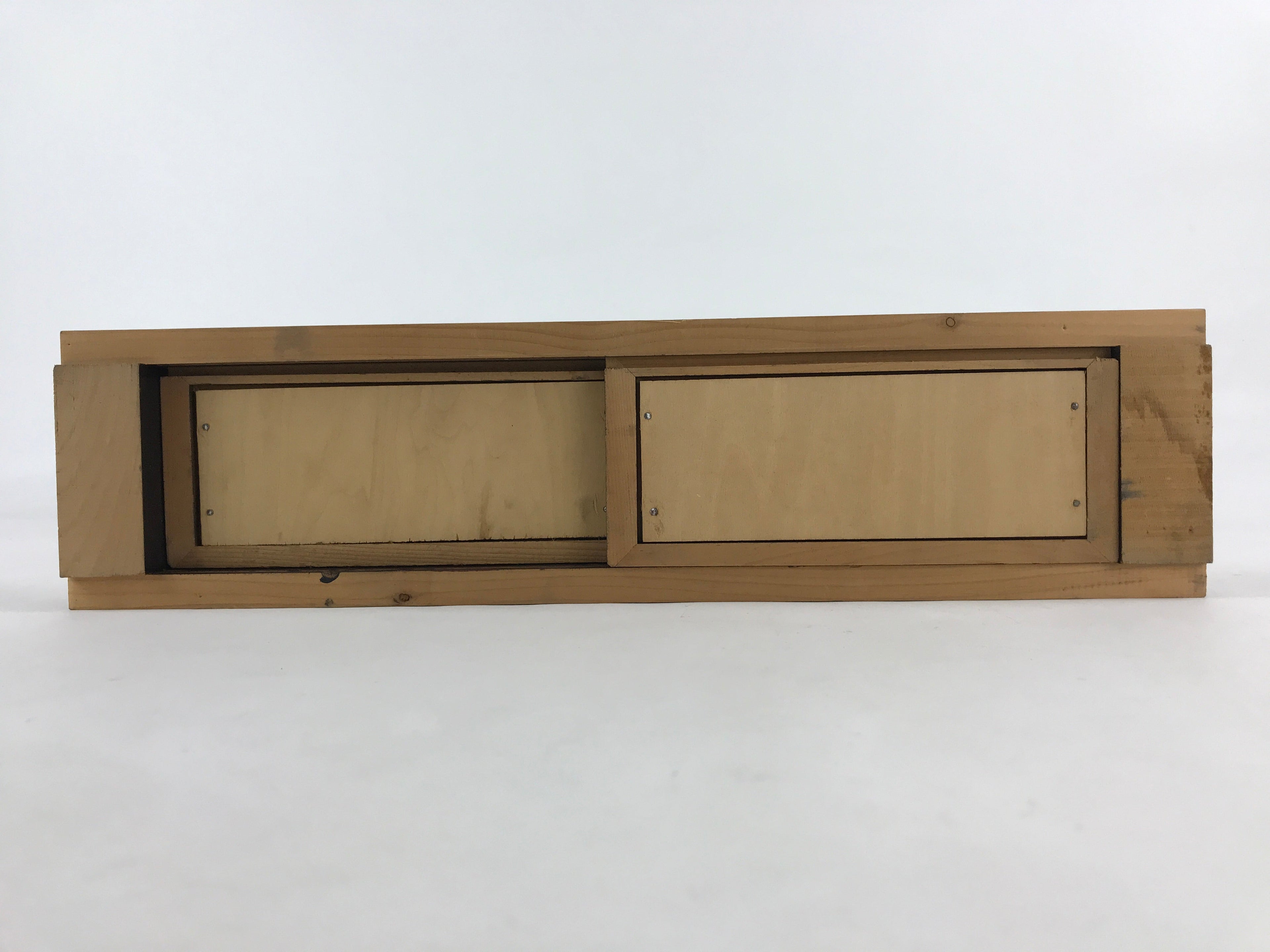 Japanese Buddhist Altar Part Sliding Doors Vtg Bird Gold Gilt Lacquer Gold BA7