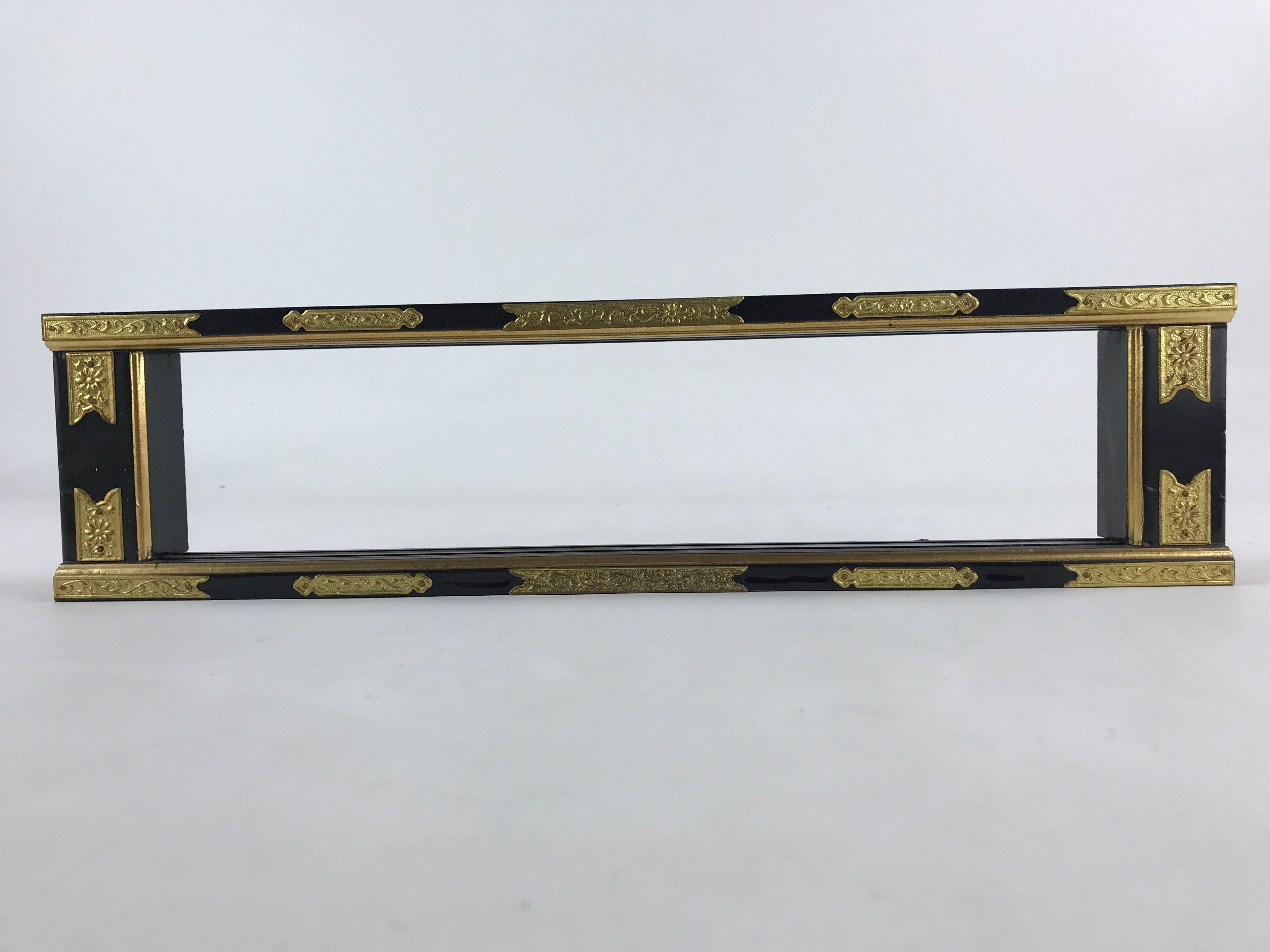 Japanese Buddhist Altar Part Sliding Doors Vtg Bird Gold Gilt Lacquer Gold BA7