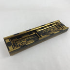Japanese Buddhist Altar Part Sliding Doors Vtg Bird Gold Gilt Lacquer Gold BA7