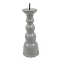 Japanese Buddhist Altar Porcelain Candle Stand Vtg Shokudai Simple White BA657