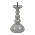 Japanese Buddhist Altar Porcelain Candle Stand Vtg Shokudai Simple White BA792