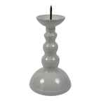 Japanese Buddhist Altar Porcelain Candle Stand Vtg Shokudai Simple White BA792
