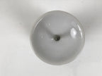 Japanese Buddhist Altar Porcelain Candle Stand Vtg Shokudai Simple White BA793