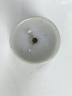 Japanese Buddhist Altar Porcelain Candle Stand Vtg Shokudai Simple White BA794