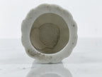 Japanese Buddhist Altar Porcelain Candle Stand Vtg Shokudai Simple White BA794