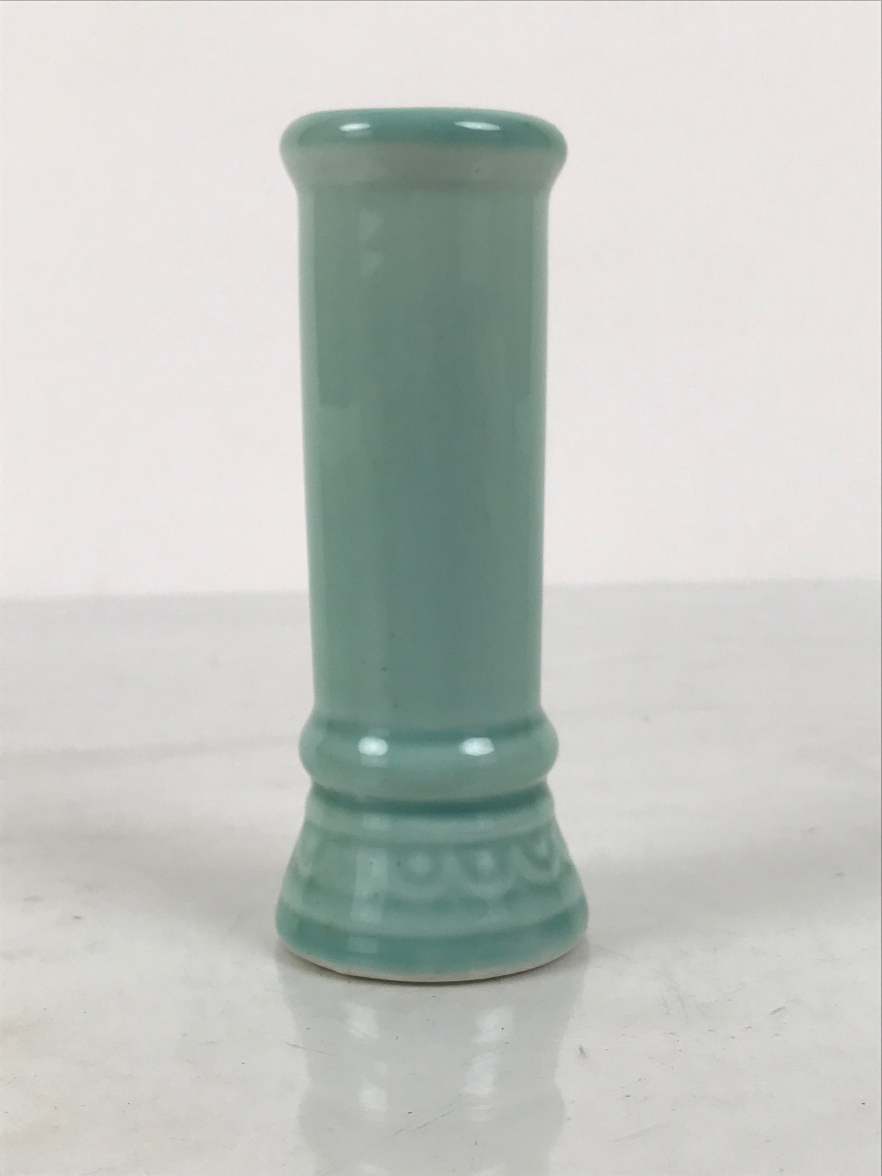 Japanese Buddhist Altar Porcelain Celadon Incense Holder Vtg Senkousashi BA919
