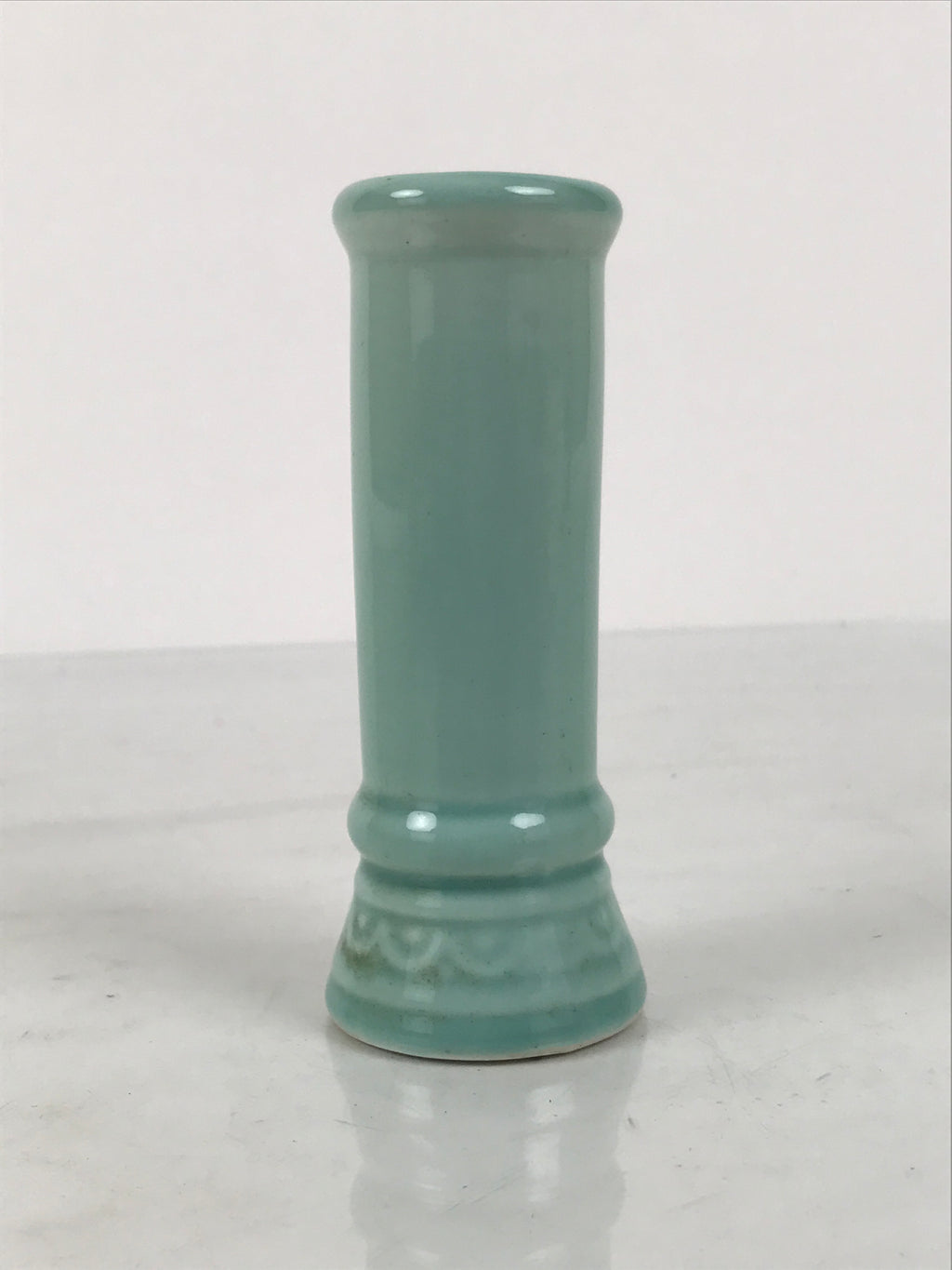 Japanese Buddhist Altar Porcelain Celadon Incense Holder Vtg Senkousashi BA919