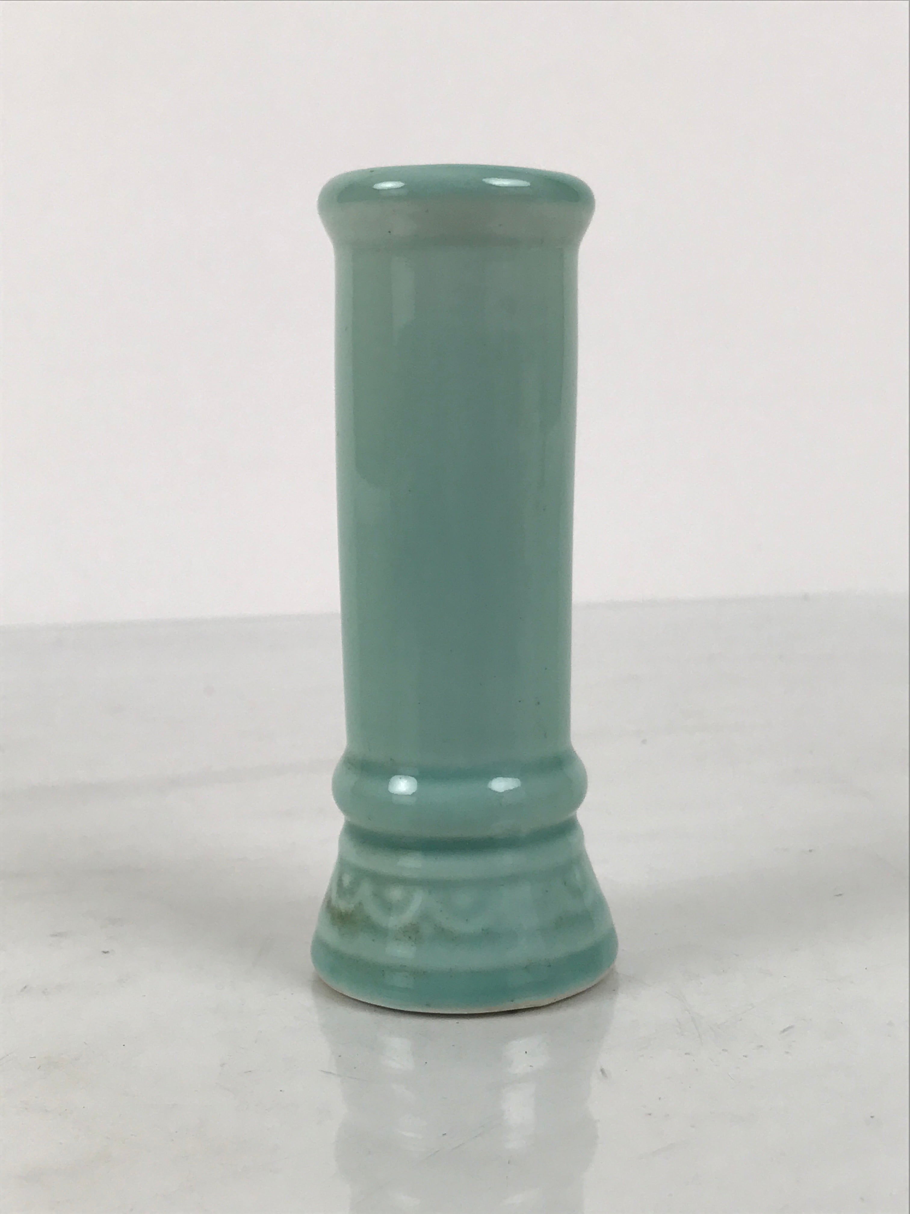 Japanese Buddhist Altar Porcelain Celadon Incense Holder Vtg Senkousashi BA919