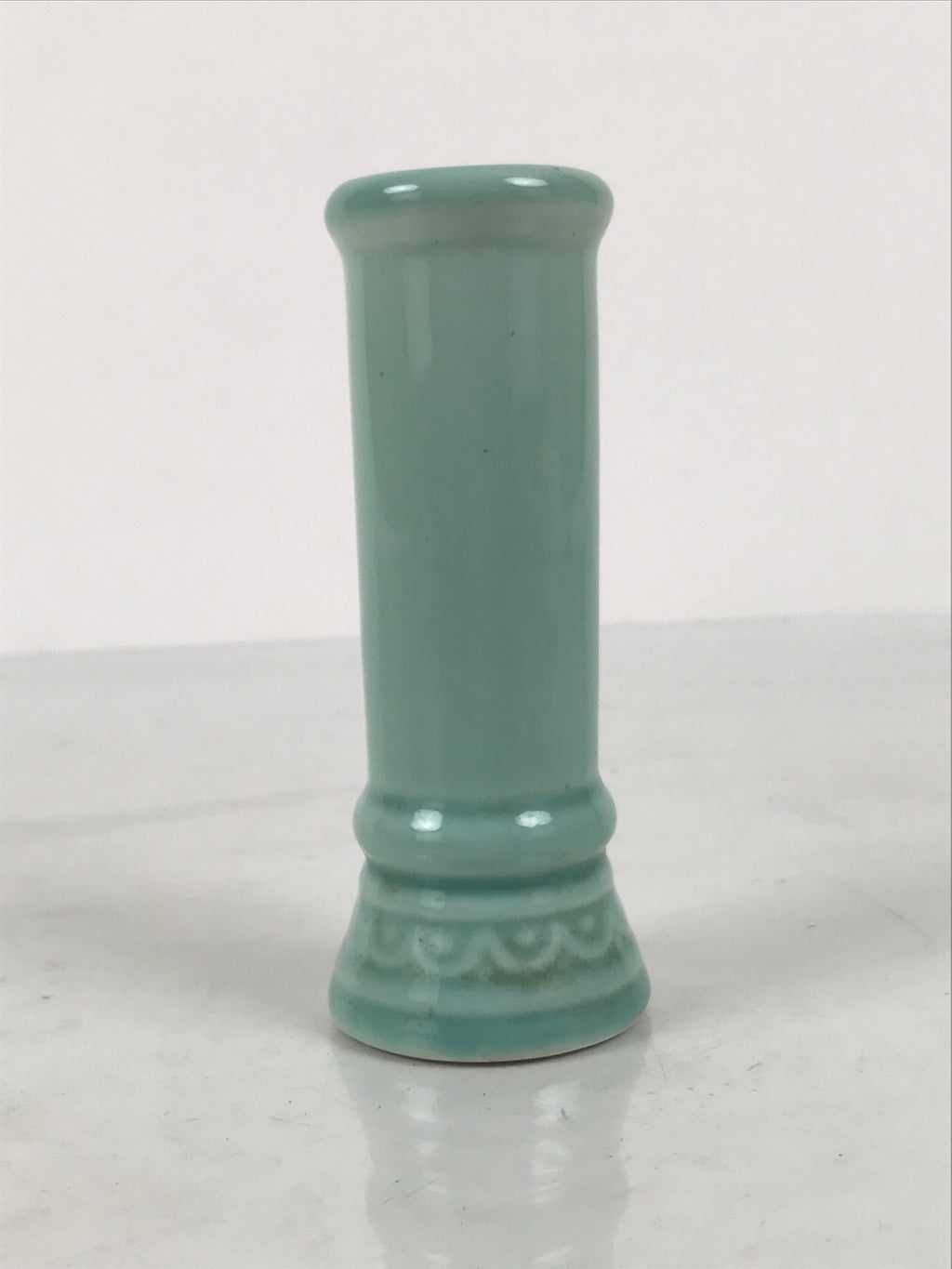 Japanese Buddhist Altar Porcelain Celadon Incense Holder Vtg Senkousashi BA919