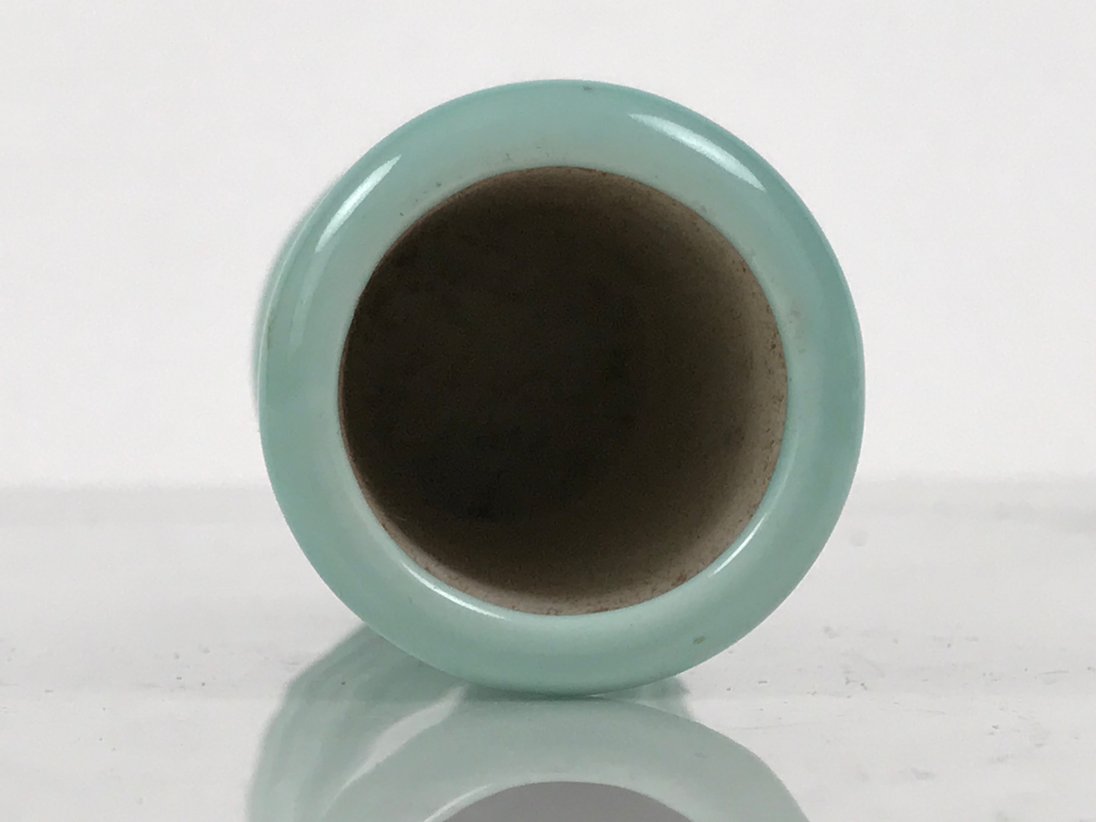 Japanese Buddhist Altar Porcelain Celadon Incense Holder Vtg Senkousashi BA919